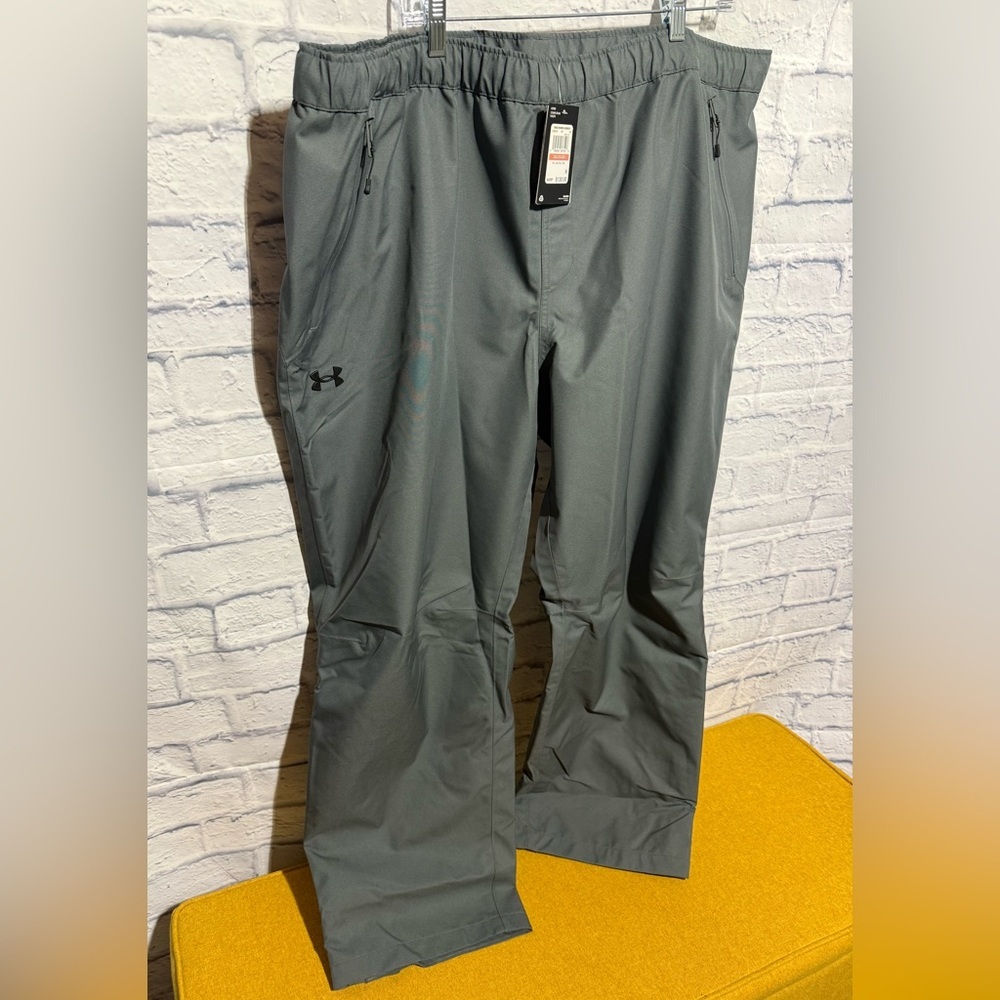 Under Armour Charcoal Lined Stormproof Rain Pants - Picture 3 of 9